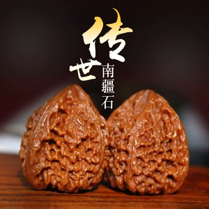 [文玩核桃南疆石狮子头四座楼满天星宫灯闷尖白狮子纯野生麻核桃]