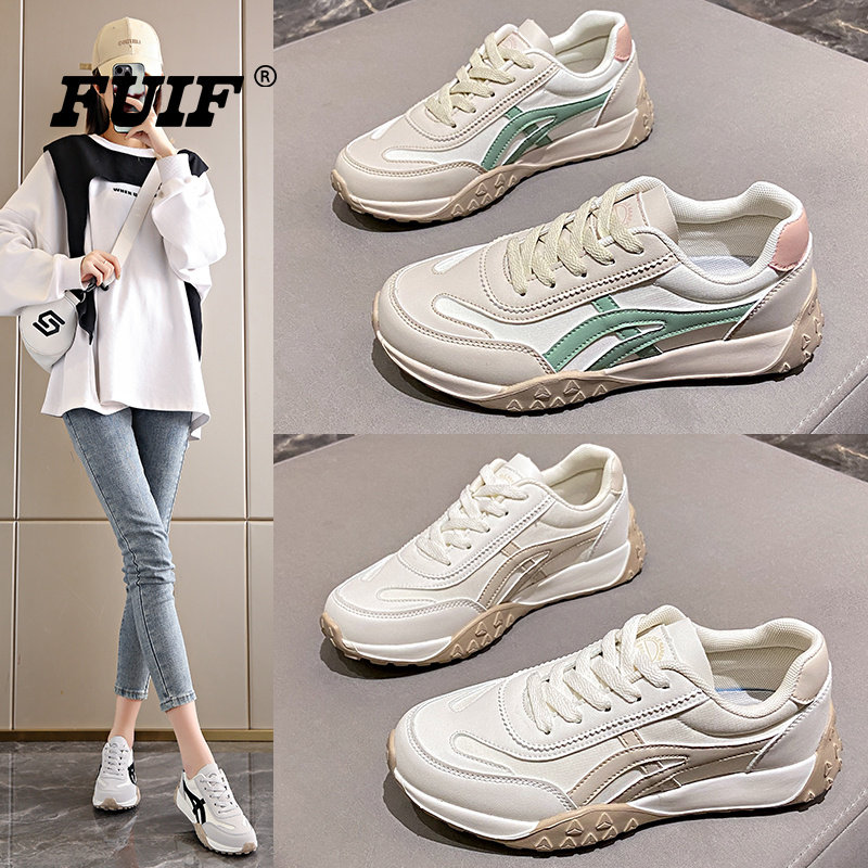 Женские кроссовки Forrest shoes на толстой подошве, шнуровке, в немецком стиле, сочетающиеся по цвету, новинка 2026 года, легкая универсальная удобная модная простая повседневная обувь