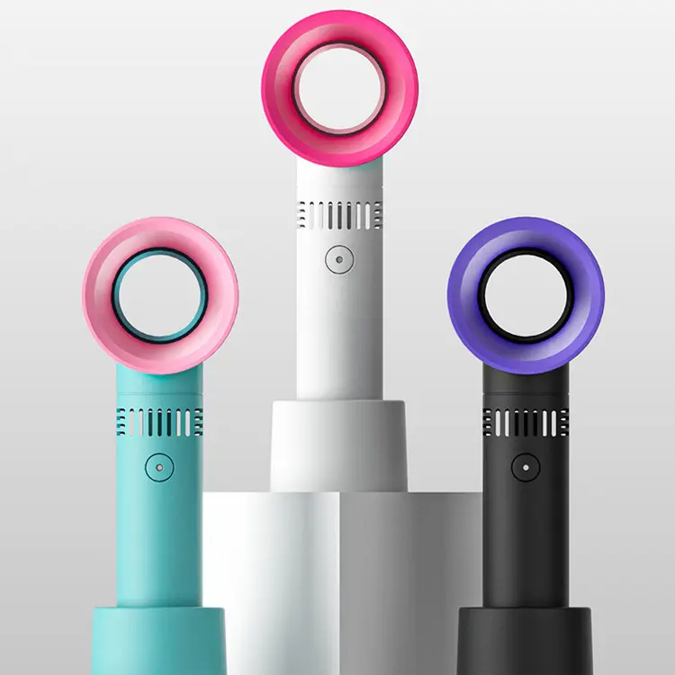 Eyelash Hair Dryer Grafted Eyelash Blow Dryer Eyebrow Bladeless Fan USB Charging Handheld Fan 150g Black