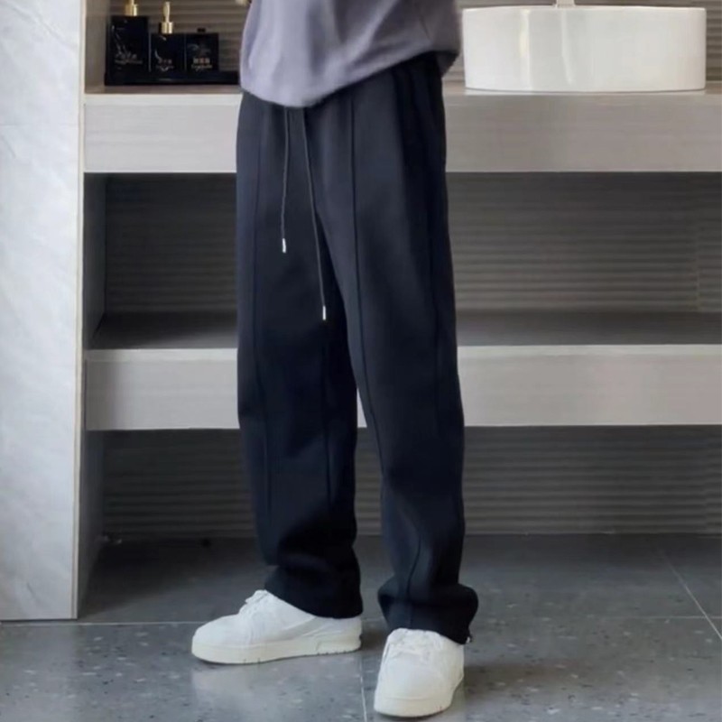 Брюки мужские осенне-зимние спортивные брюки плюс бархатные утолщенные свободные трендовые спортивные брюки мужские высококачественные прямые повседневные брюки мужские брюки