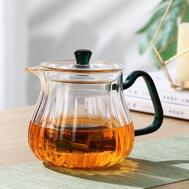 Чайник стеклянный заварочный чайник бытовой цветочный заварочный чайник для разделения чайной воды термостойкий фильтр для чайного сервиза одиночный чайник стеклянная заварочная машина