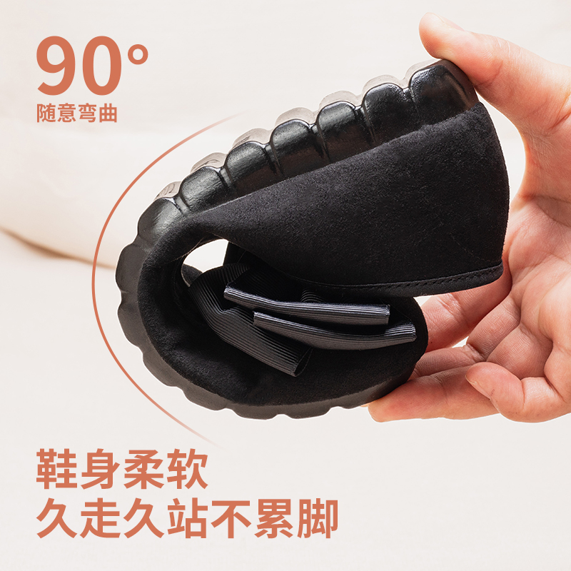 Тканевая обувь из натуральной кожи старого Пекина; новые женские летние удобные туфли для мамы на плоской подошве с мягкой подошвой; рабочая обувь; тонкие туфли в черный горох