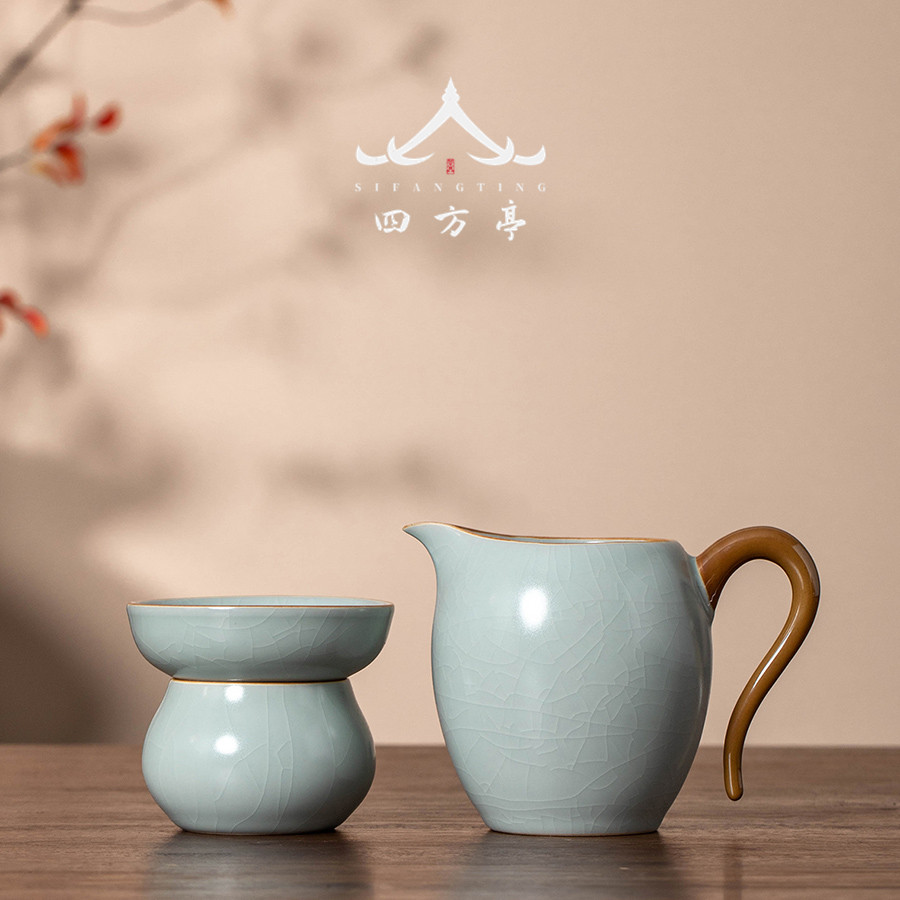 Ru Kiln fair cup, керамическая мужская чашка, однородная чашка, чайное море, высококачественный дозатор чая, слив чая, можно открывать кусочки аксессуаров для чайного сервиза Кунг-фу