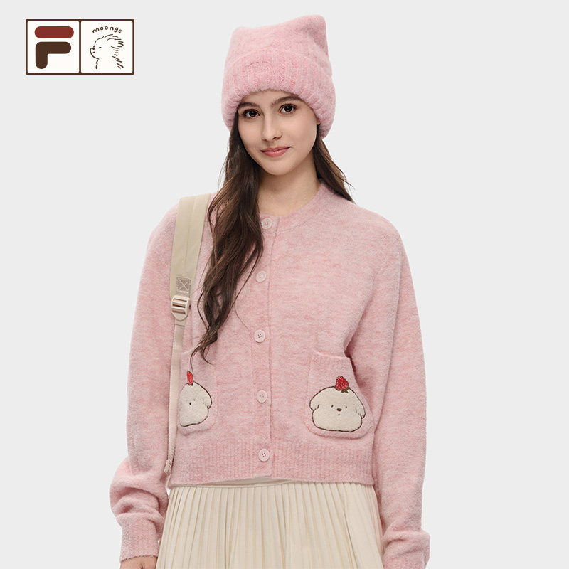 Свитер Fila Nuo "Щебечущий"丨 Новый зимний женский свитер FILA FUSION Scribled Puppy Joint 26