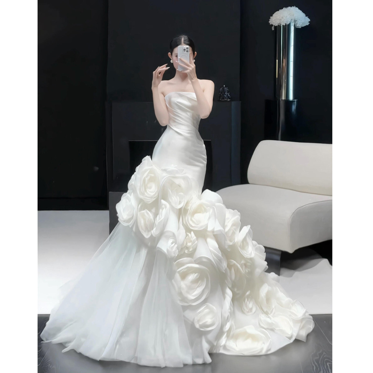 Легкое свадебное платье с рыбьим хвостом, новинка 2026 года, утреннее платье для невесты, маленькое выходное платье, газовый топ-тюбик, атласное вечернее платье для помолвки, юбка