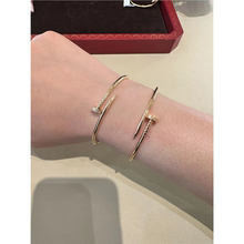 Cartier / Cartier 18K розовое золото Juste гвоздь браслет с бриллиантом на голове и хвосте браслет