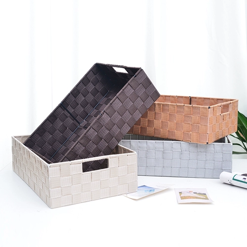 Плетеная настольная корзина для хранения, система хранения, игра с едой, игрушка, коробочка для хранения, коробка для хранения, DIY