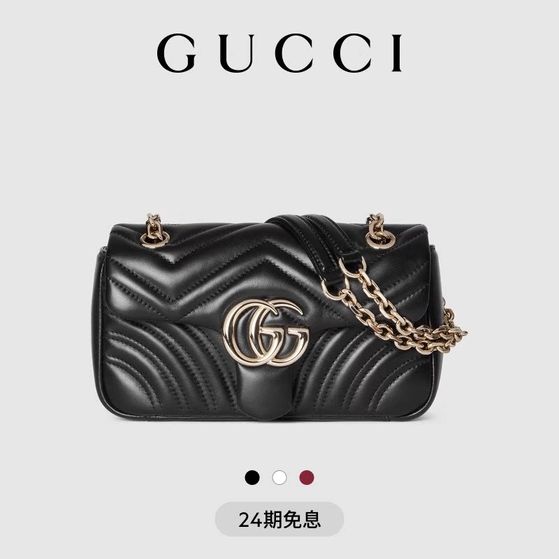 [Беспроцентный выпуск 24][Подарок] GUCCI Gucci GG Marmont series маленький рюкзак-сумка через плечо