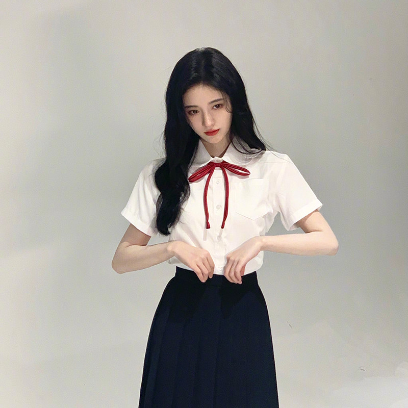 Цзю Цзиньи (Ju Jingyi) тем же летом, белая рубашка jk, женская блузка с короткими рукавами в студенческом стиле, рубашка с длинными рукавами с внутренним низом