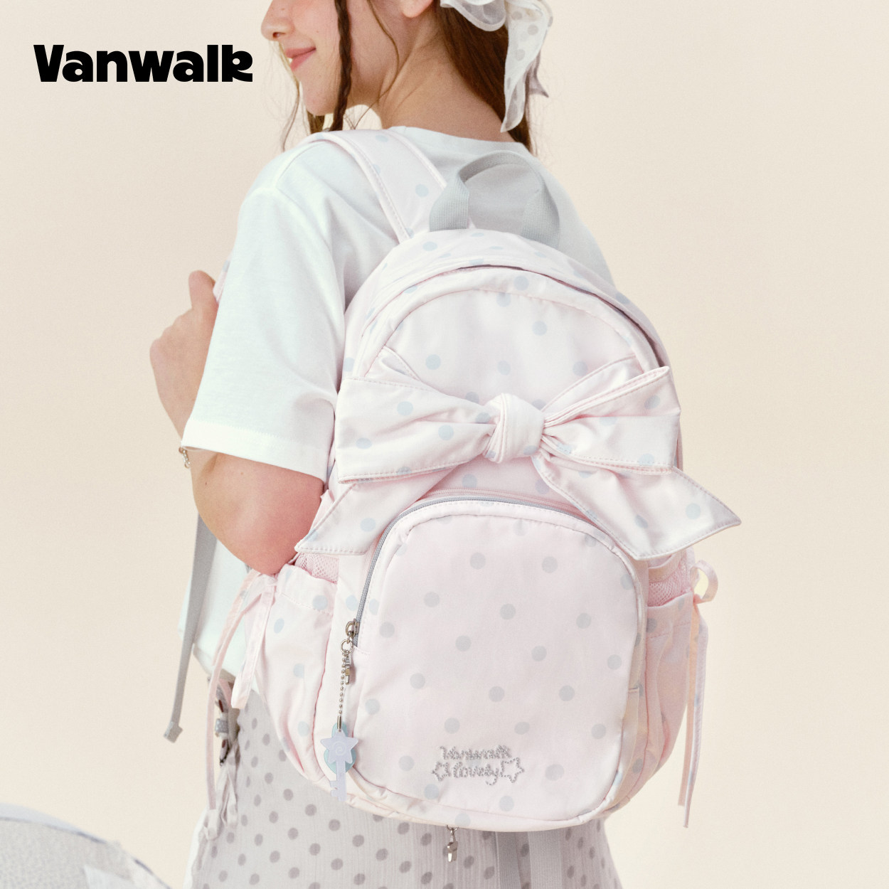 VANWALK gulugulu Корейский нишевый рюкзак с высокой стоимостью pain bag для девочек младших классов средней школы, школьная сумка ins