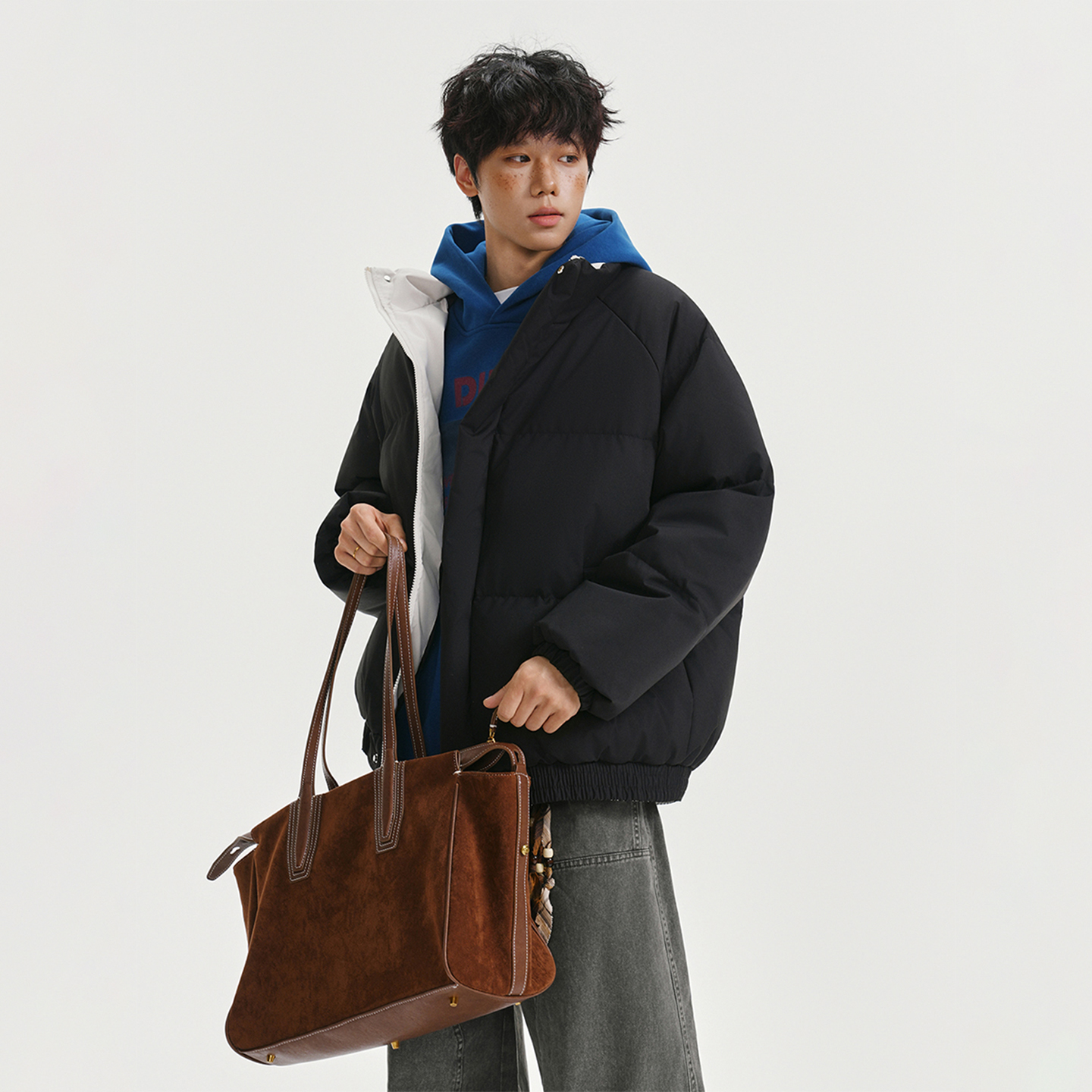 Пуховик Genio Lamode на подкладке для мужчин и женщин в одном стиле, новинка 2025 года, толстая теплая зимняя куртка на подкладке, стеганая куртка