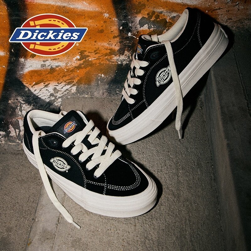 Dickies/ черно-белая парусиновая обувь для пары, мужская новинка 2026 года, зимняя мужская обувь, обувь для скейтборда, повседневные кроссовки, женские