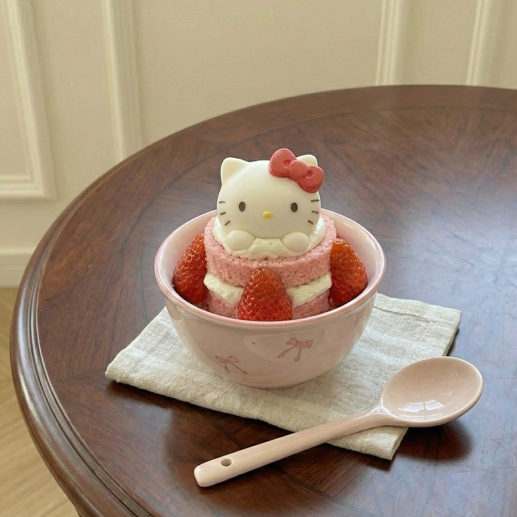 Чистая знаменитость Рождество 2026 новинка HelloKitty Клубничная чаша украшение торта десертная чаша подарок на день рождения для девочки