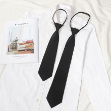 JK Japanese Black Lazy Zipper Tie