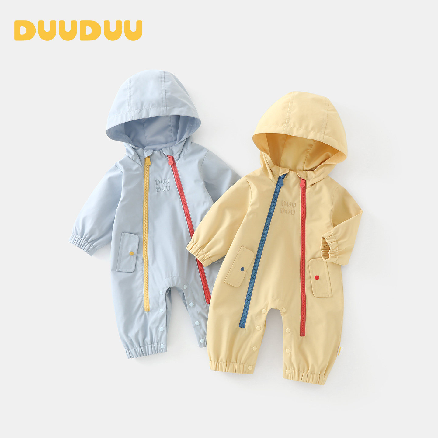 Осенний комбинезон для прогулок с малышом DUUDUU, цельный комбинезон для новорожденных, детский комбинезон с длинными рукавами, весенняя и осенняя одежда