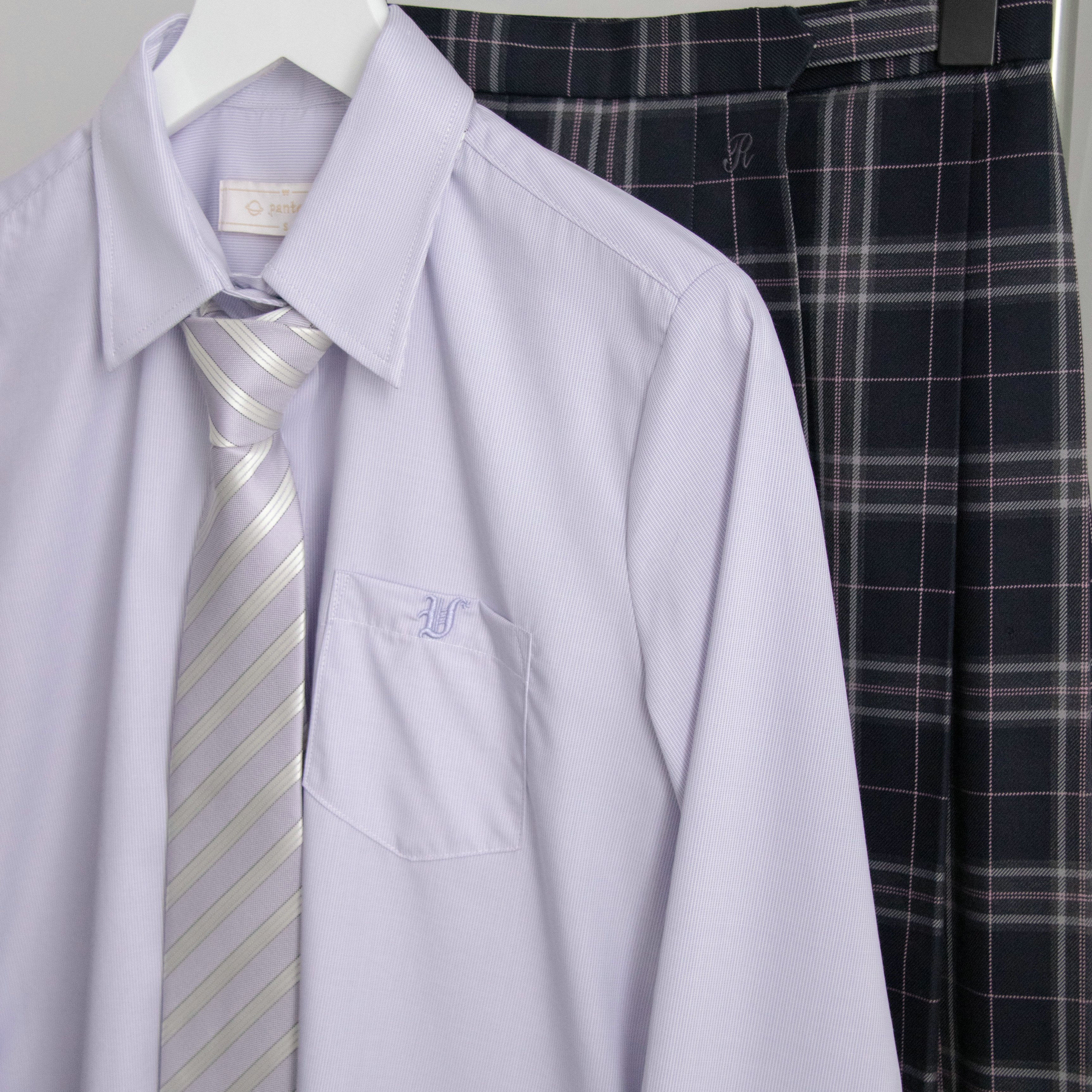 【Pantvila】 Youyou Рубашка JK/DK original School Sense в студенческом стиле, фиолетовая свободная рубашка для женщин