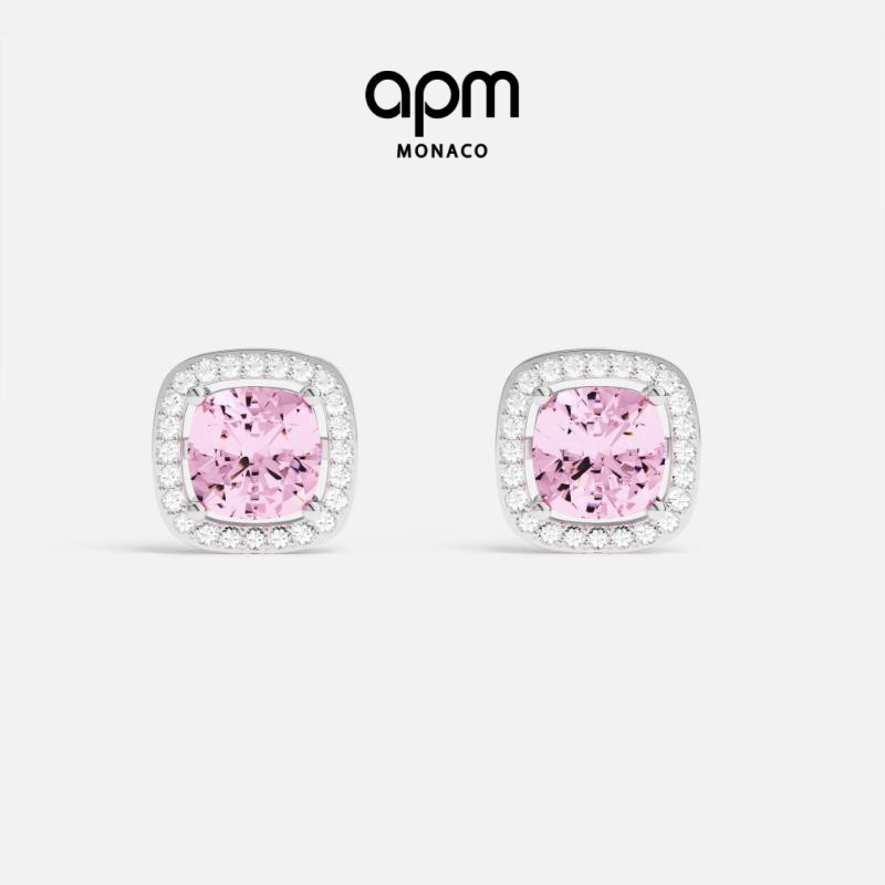 Серьги APM Monaco rose, женские розовые серьги, индивидуальность, легкий роскошный шикарный дизайн, элегантный подарок на день рождения