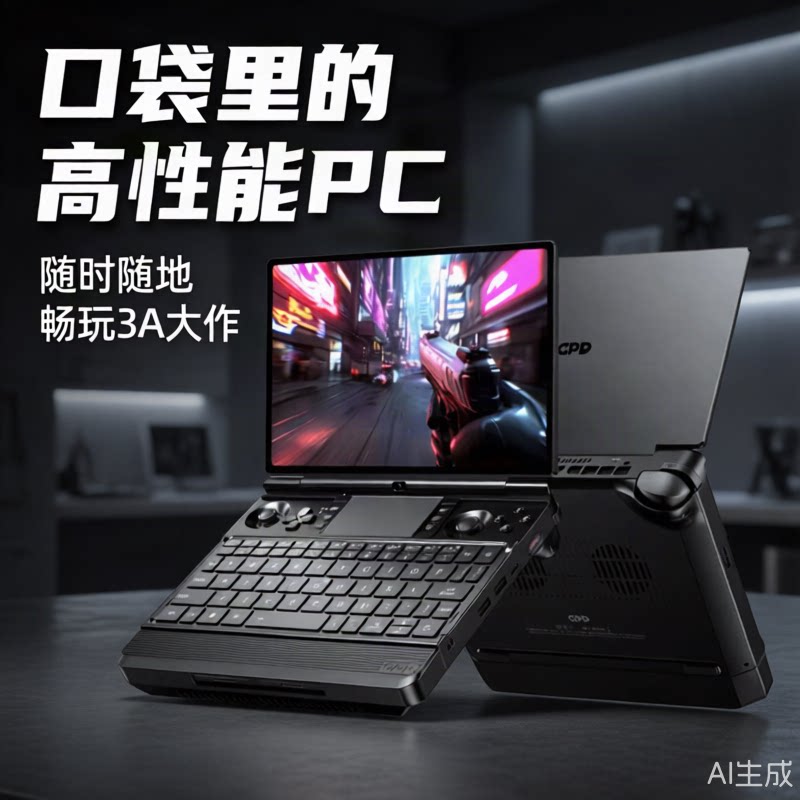 Портативная игровая книга GPD Winmax3 3A masterpiece, емкостный джойстик, портативный ПК со съемной батареей, высокопроизводительный ноутбук AMD395 с OLED-экраном диагональю 9,06 дюйма, линейный триггер