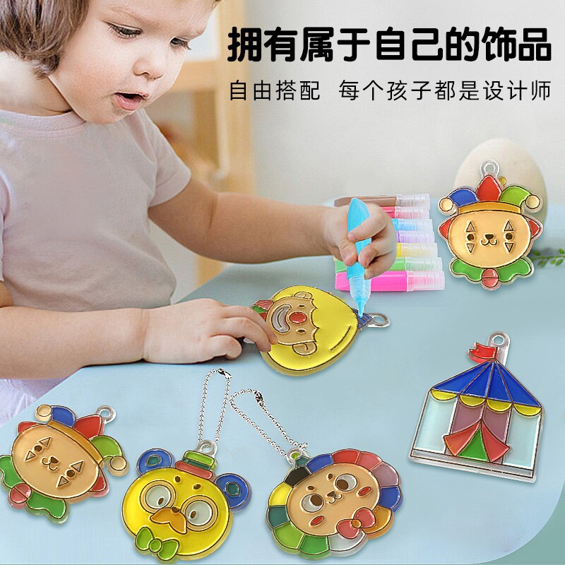 Детские игрушки для рисования ручной работы без клея в детском саду diy creative painting production аксессуары для раскрашивания