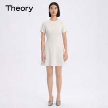 Theory 2024早春新品女装 三醋酯混纺圆领短袖连衣裙 L0709607