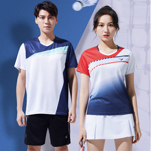 2023 New Badminton Suit Set Quick Dried Women's Tennis Table Tennis Jersey Men's Summer Short Sleeve Sportswear Customization