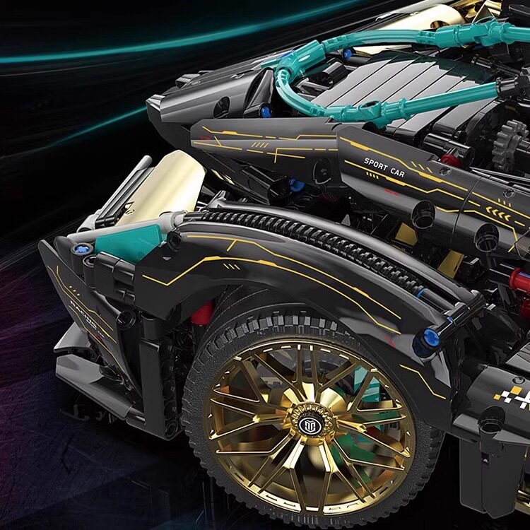 Спортивный автомобиль Lamborghini V12, гоночный автомобиль Дарта Вейдера с дистанционным управлением, модель автомобиля в сборе, строительный блок, игрушка для мальчика, новинка 2026