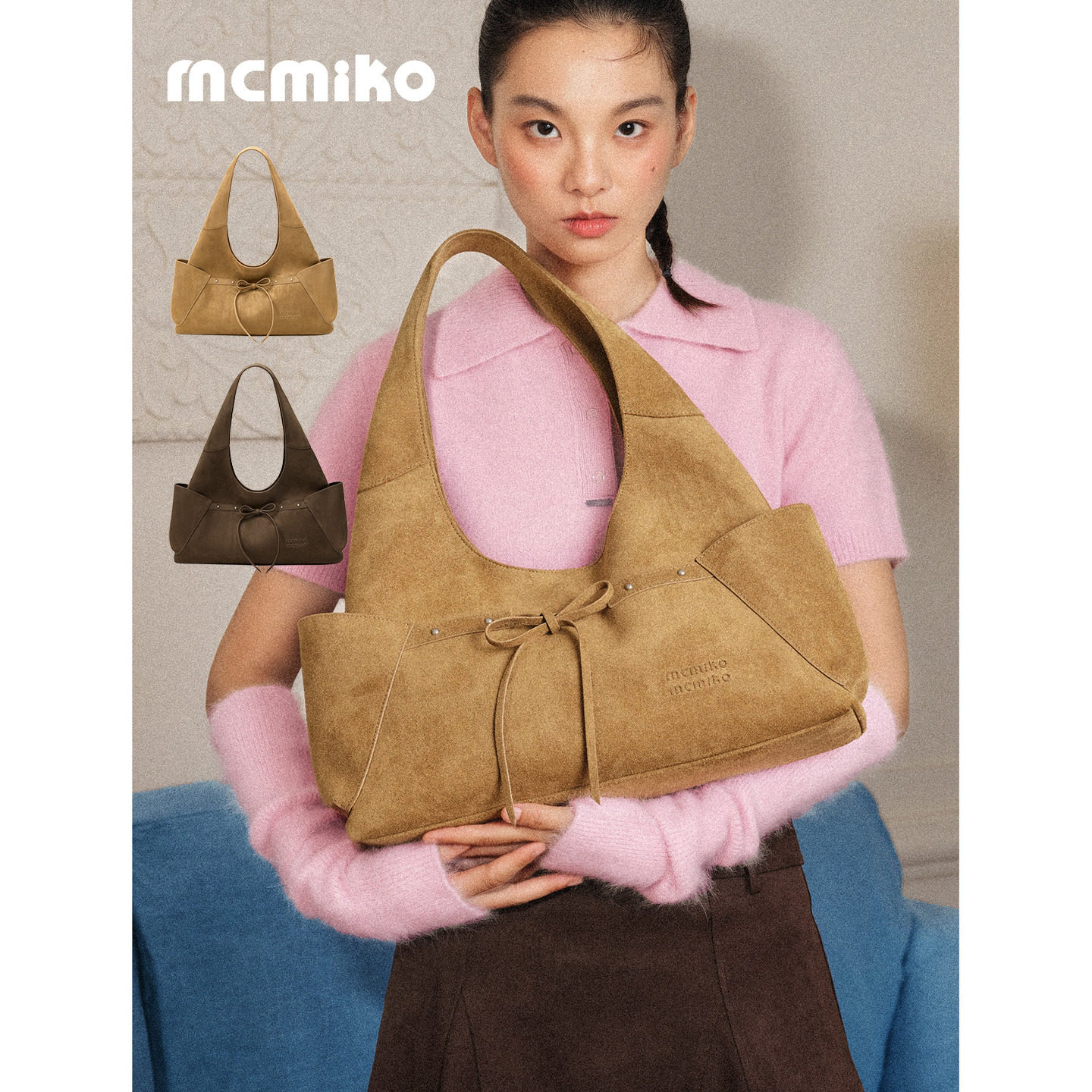 Mcmiko [Easy*hobo] 26 оригинальная женская сумка на одно плечо из искусственной овчины, ранняя осенняя сумка для пригородных поездок подмышками