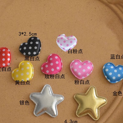 taobao agent 超声波马卡龙压花爱心星星小布贴diy饰品发饰材料配件满包邮