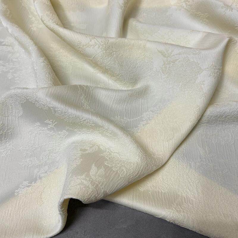 25 лет новой жаккардовой ткани silk crown Le crepe, новой блузки в национальном китайском стиле, ткани для платья чонсам.