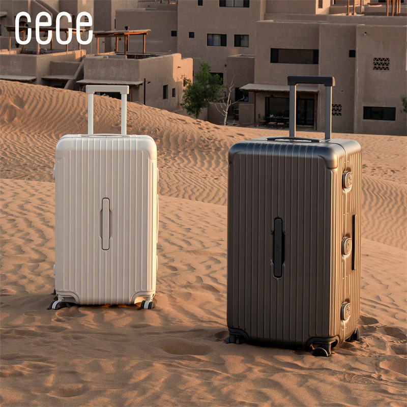 CECE2025 новый чемодан женский крупнотоннажный чемодан с утолщенной алюминиевой рамой мужской студенческий чемодан на колесиках с паролем кожаный чемодан