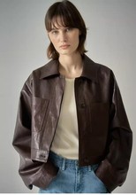 LOW CLASSIC Short Leather Coat Women's 20