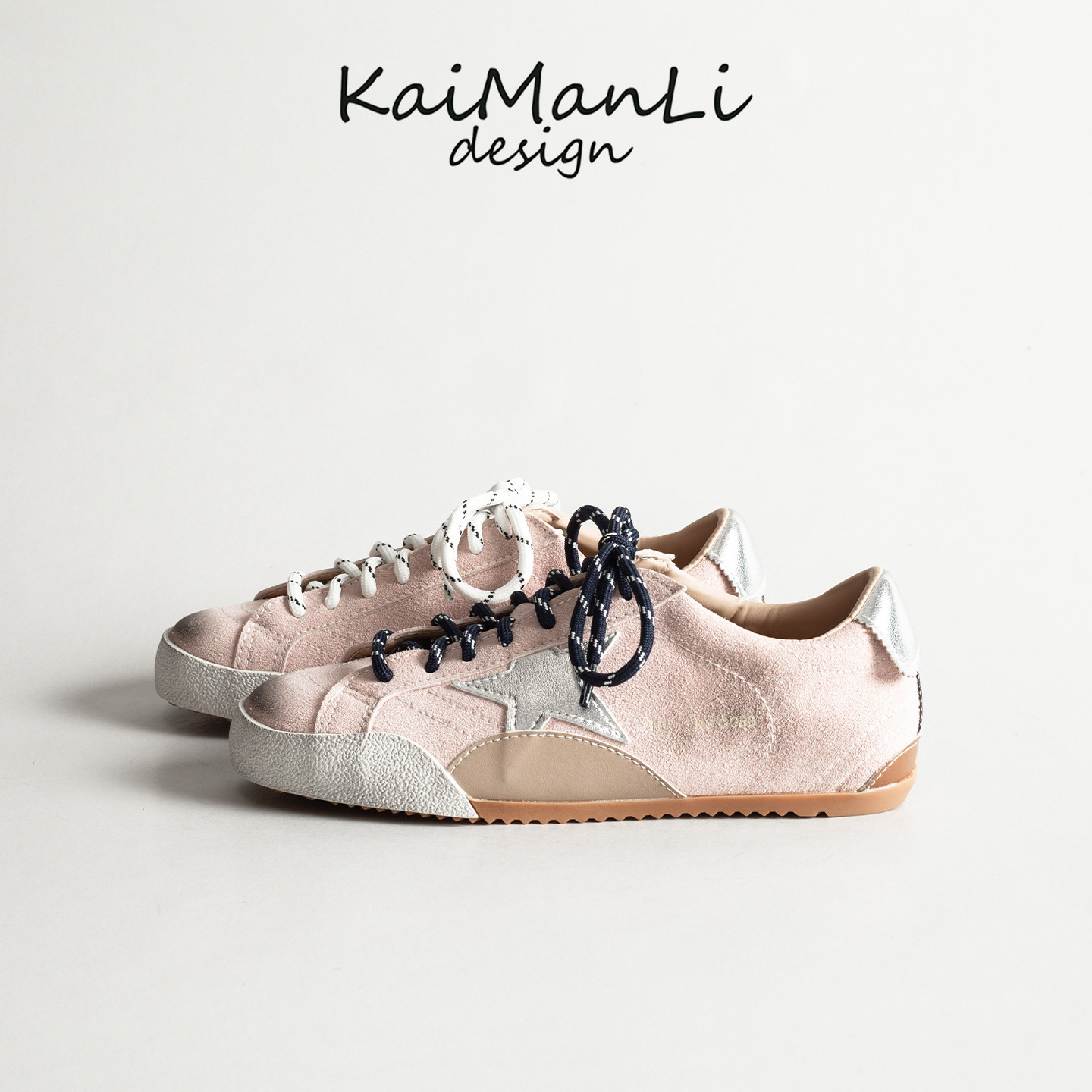 Женская кожаная обувь star dirty shoes; коллекция 2025 года; сезон весна-осень; новые универсальные повседневные кроссовки в стиле ретро; старые немецкие кроссовки на плоской подошве