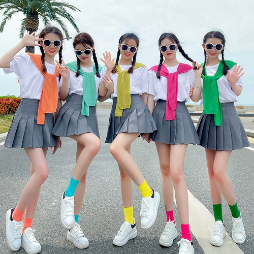 Новые подруги заправка цвета Шаль серая плиссированная юбка набор юбки фото тур -вечеринка группы и сестры сестры