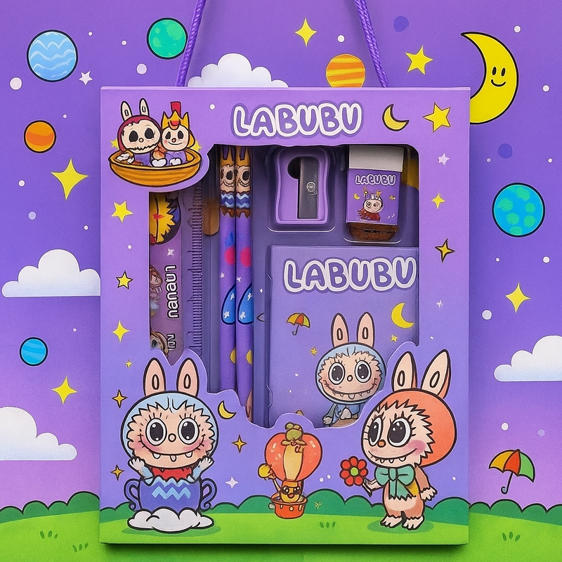 набор канцелярских принадлежностей labubu сувениры на день рождения в детском саду школьные подарки для всего класса, которыми можно поделиться с детьми