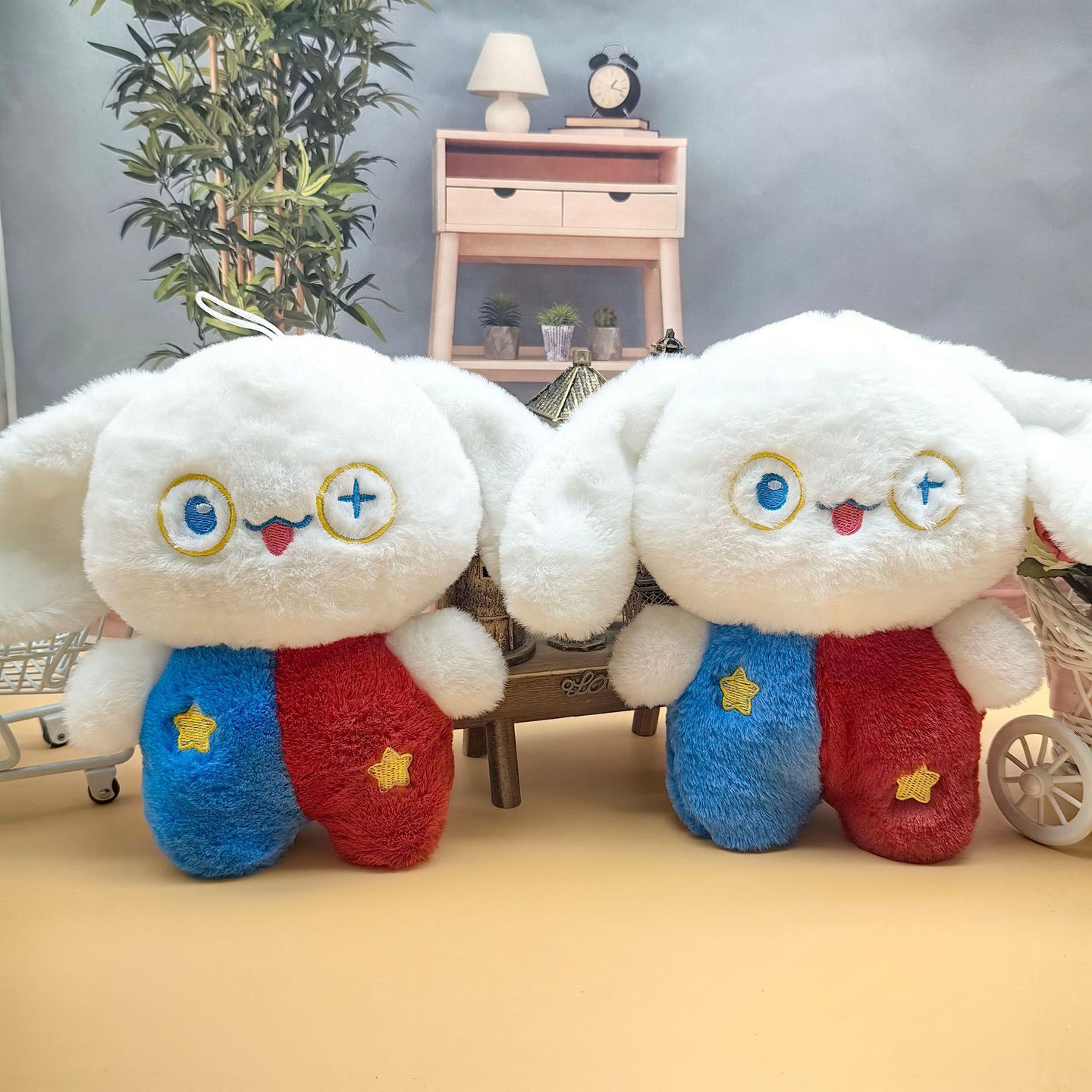 Восьмидюймовая собака с корицей, кролик, мультяшная анимационная игра, плюшевая игрушка, кукла, маленькая белая собачка, машинка для царапин, тряпичная кукла
