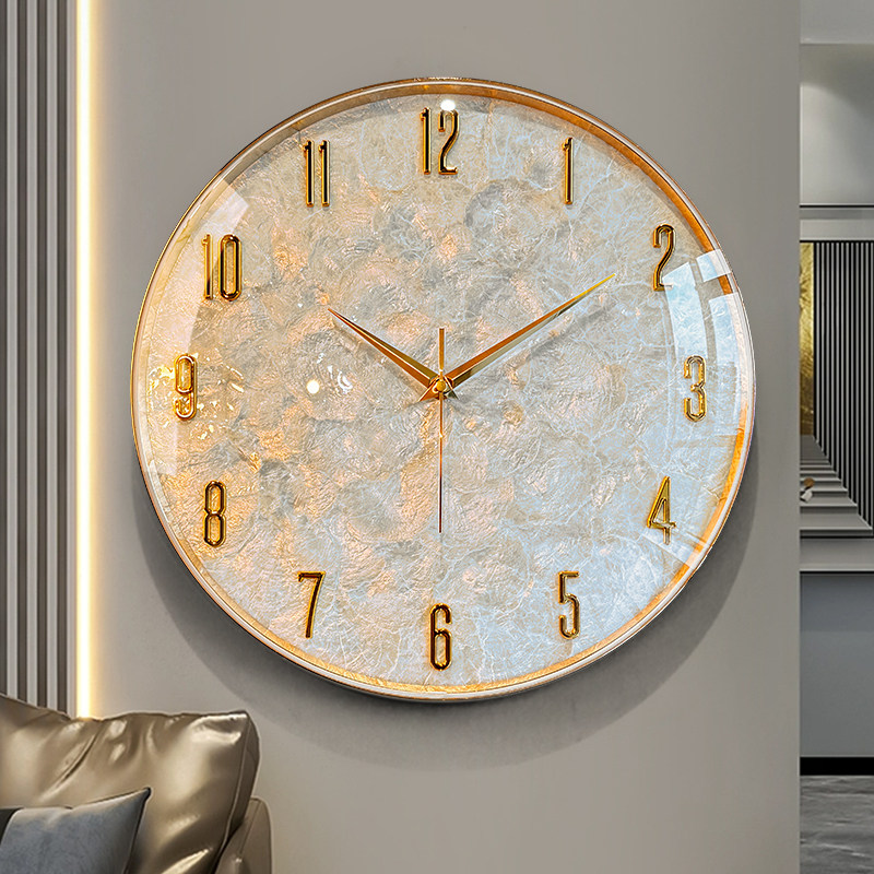 Shell home clock настенные часы для гостиной 2025 новые часы настенные подвесные светильники роскошь высокого класса ощущение роскоши высококлассная атмосфера