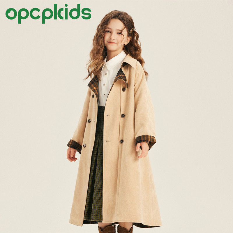 OPCP California Sunset, коллекция 2025 года, весенняя ветровка в новом стиле для девочек, куртка средней длины спереди и сзади, ленивое пальто