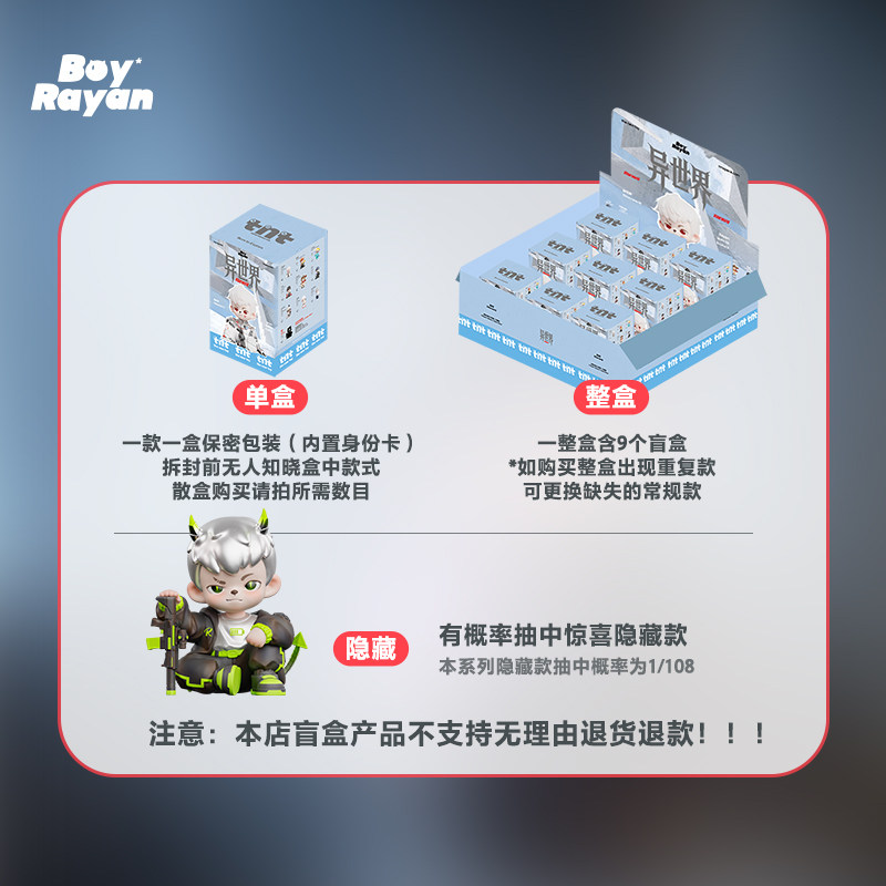 New release of tntRayan series blind box ornaments, trendy toys and gifts