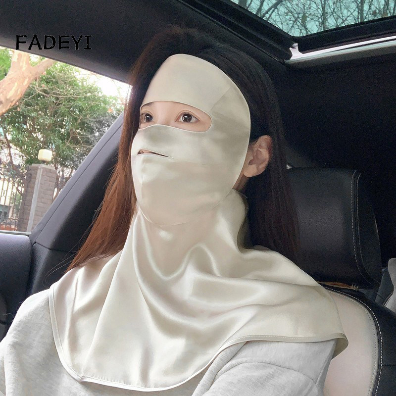 FADEYI оригинал 100% шелковая маска для лица нагрудник анти-УФ анти-пыль вождения солнцезащитный крем назальный шелковицы