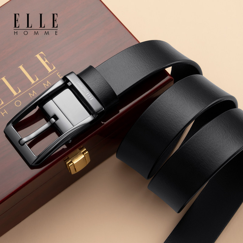 Французский аутентичный мужской ремень ELLE HOMME, кожаный ремень 2024 года, новый ремень для мужских брюк от элитного бренда