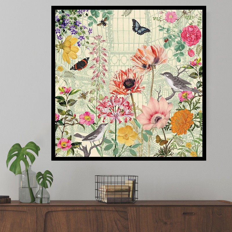 Yamu cross stitch новый стиль, современная вышивка крестиком, ручная работа, набор хлопчатобумажных нитей DMC, гостиная, двойная бабочка в цветах