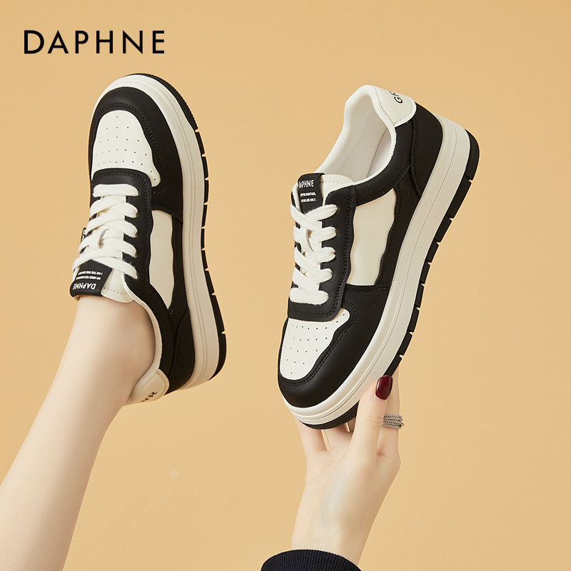 Повседневная белая обувь Daphne; женская весенняя новинка 2025 года; универсальная обувь; трендовые туфли на плоской подошве; взрывные тонкие туфли