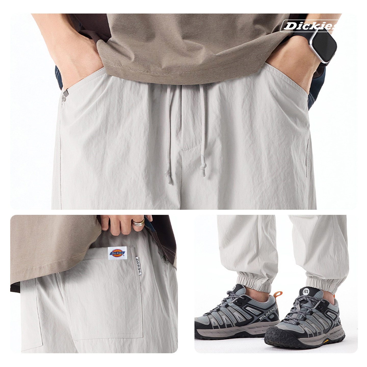 Dickies Dikuishi осенние спортивные повседневные брюки на шнурке с завязками, мужские свободные брюки американского бренда tide, тканые брюки Y