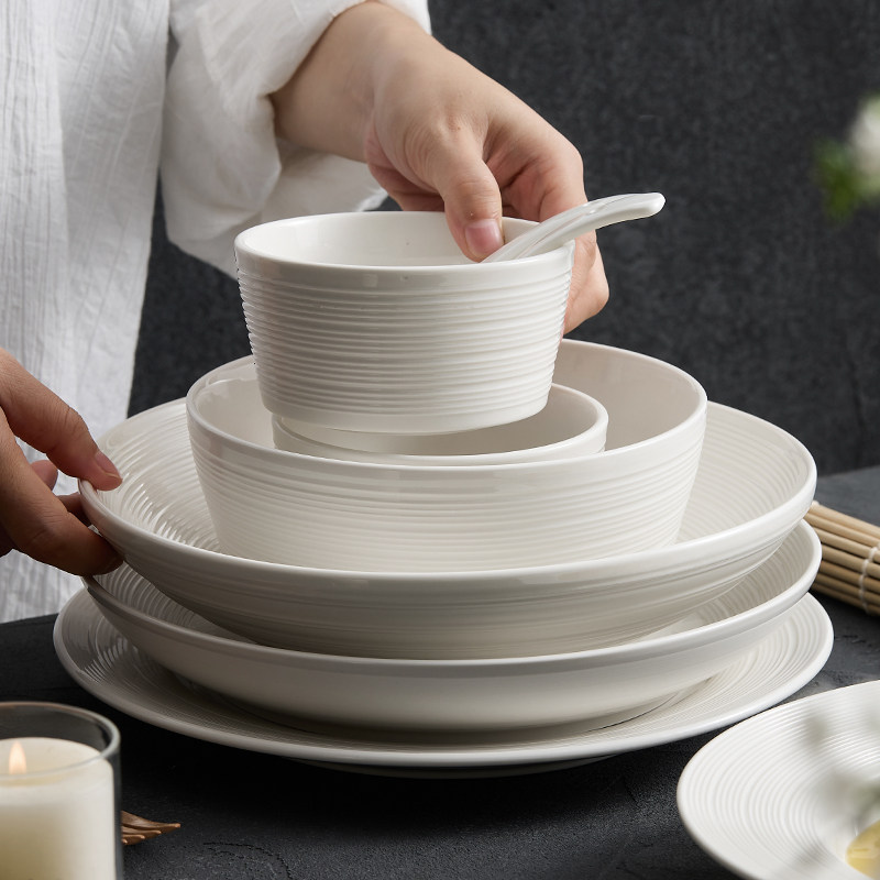 Высококачественный набор посуды sense of dishes бытовая новая простая посуда керамическая посуда миска для риса подарочный набор на новоселье 2025