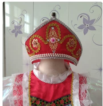 Новые русские головные уборы этнических меньшинств, женская одежда, женские костюмы, костюмы для этнических танцев, детские этнические аксессуары