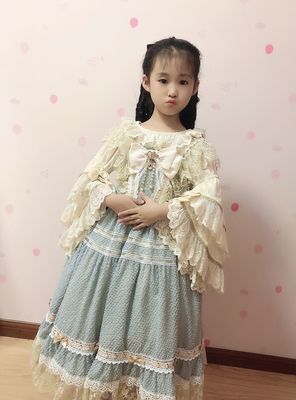 taobao agent 婴梵塔Lolita儿童版*童话镇姬袖* 姬袖人偶*雪纺衬衣内搭现货