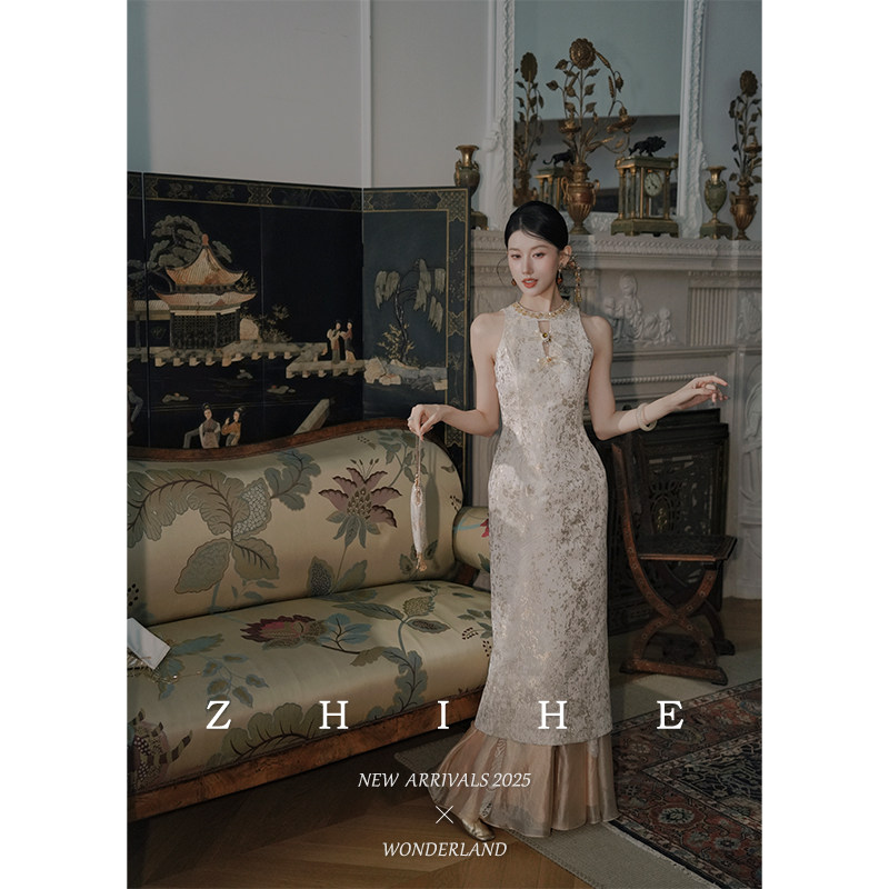 Wuyan Yihe 【Jintang Yan】 Новое жаккардовое платье в китайском стиле с юбкой-кисточкой для тяжелой промышленности, костюм-двойка