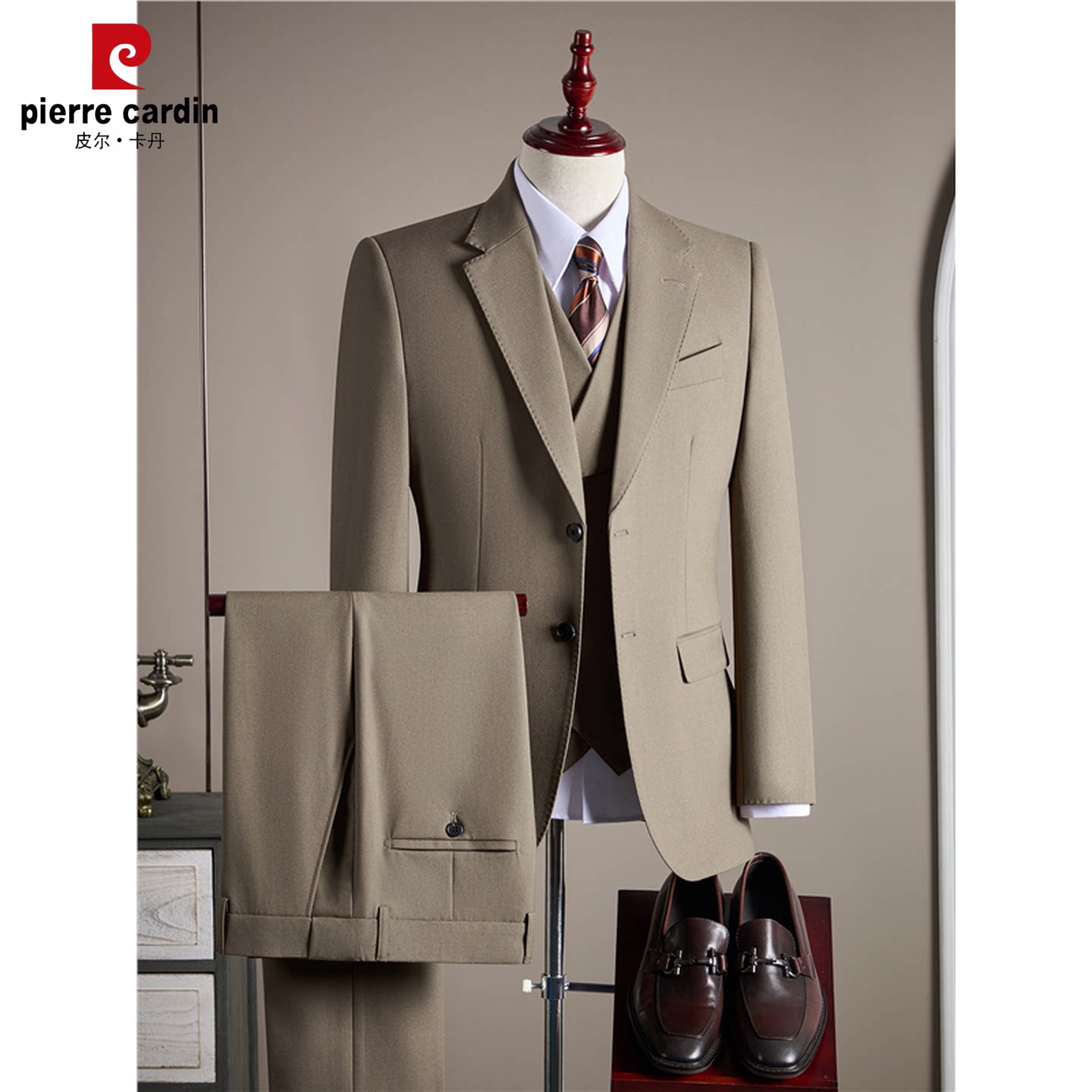 Pierre Cardin Итальянский костюм из овечьей шерсти Lesel Tencel, мужской костюм, свадебное платье для шафера жениха
