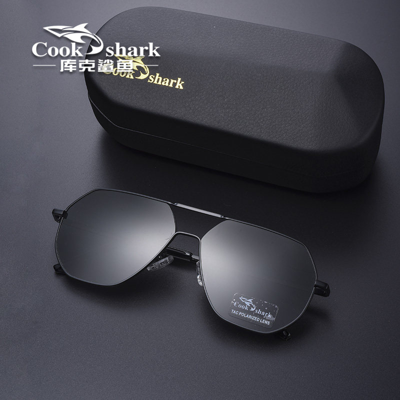 Cook Shark 2023 новые солнцезащитные очки с поляризатором, солнцезащитные очки для вождения, летние очки-жабы, пилотные очки для мужчин и женщин
