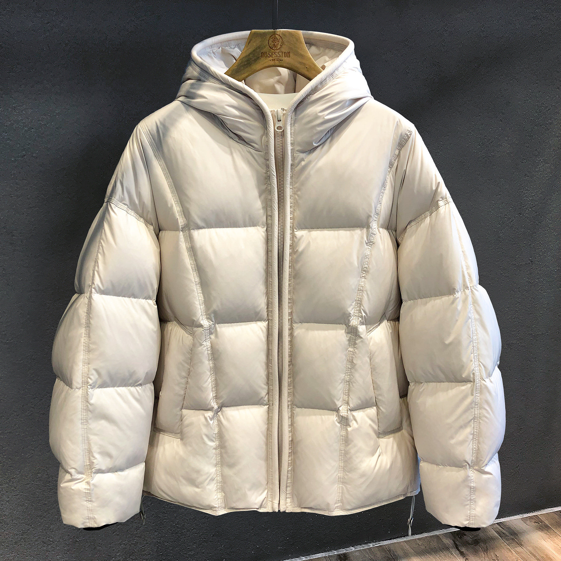 Пуховик Almond Almond White Extra high charge на 90 белом утином пуху с капюшоном, мужская зимняя новая теплая куртка